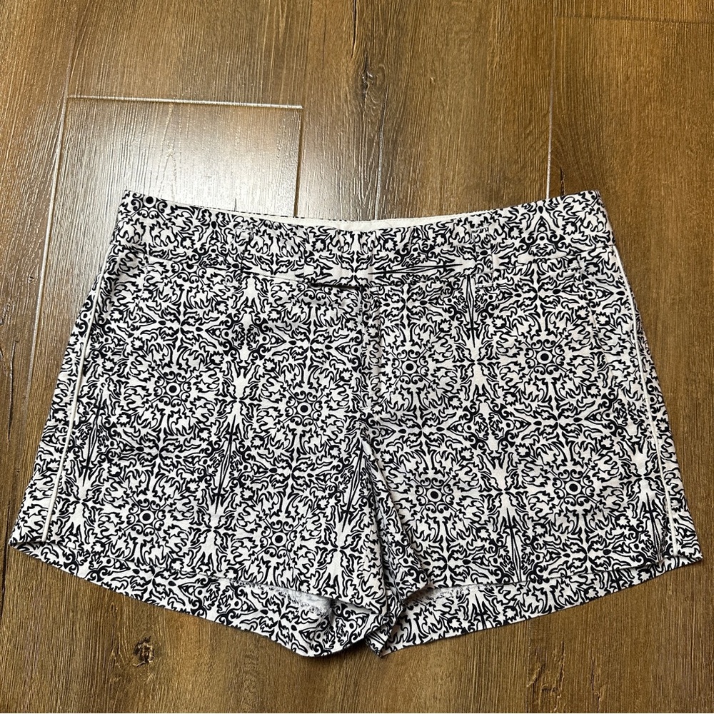 Martin + Osa Black and White Printed Shorts Cotton Linen Blend Size 4